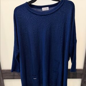 Deep Blue Catalina Crew Neck Sweater by Mersea